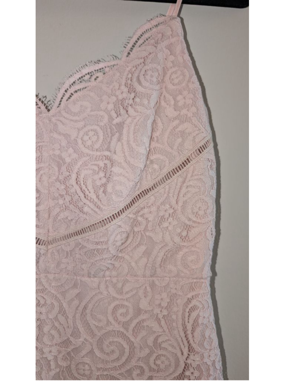 Express Pink Lace Midi Dress Womens Small - Picture 2 of 10